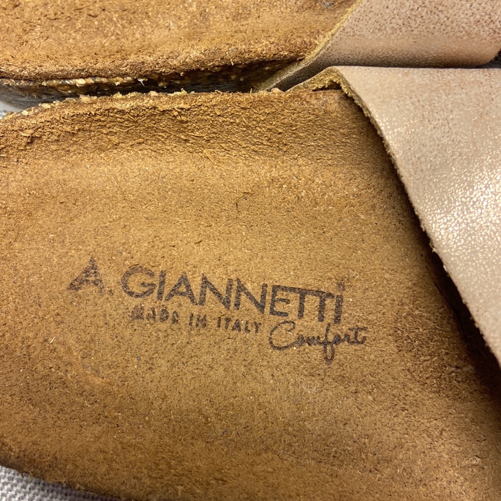 A Giannetti Synthetic Leather Mules Sandal Cork Footbed. Size 8,5 - Picture 6 of 8